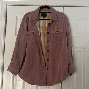 Love Tree Pink Corduroy Shirt Jacket size Large